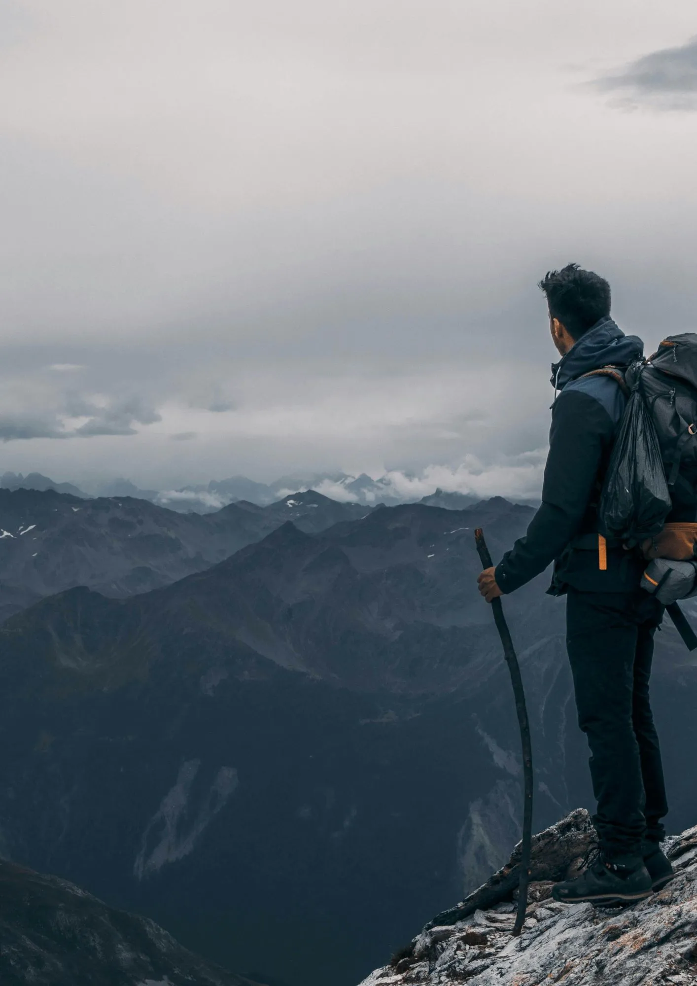 Traveller with back pack